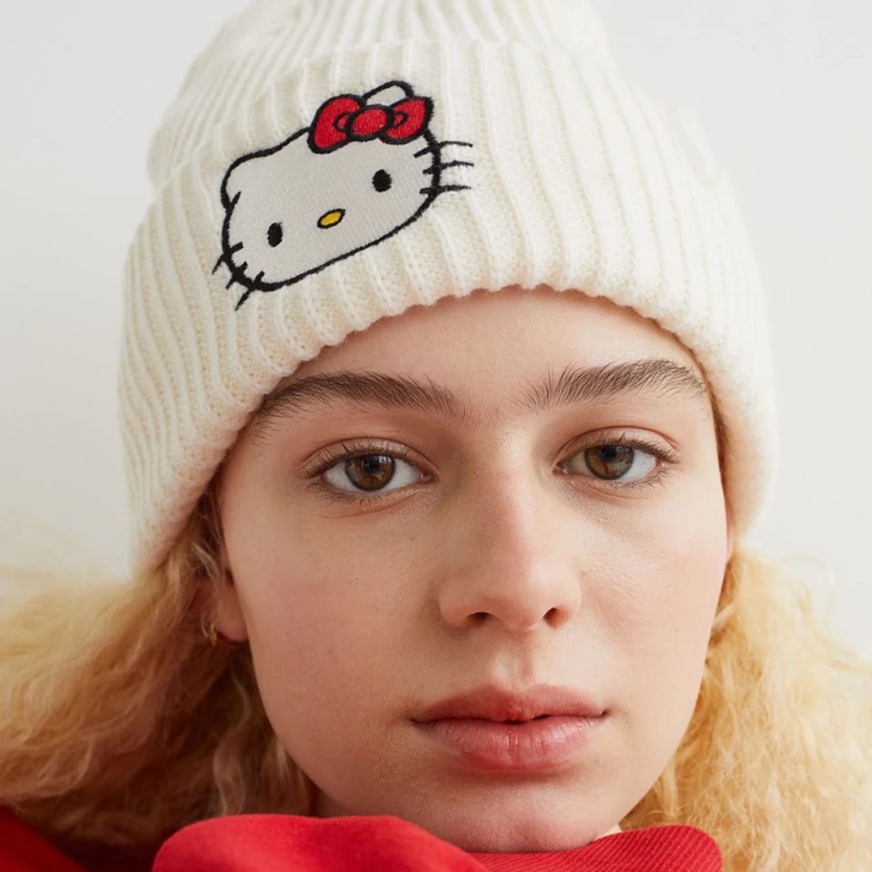 Women Winter Knitted Cap Hot Sale Saniro Hello Kitty Beanie Hat Cute Cartoon Melody