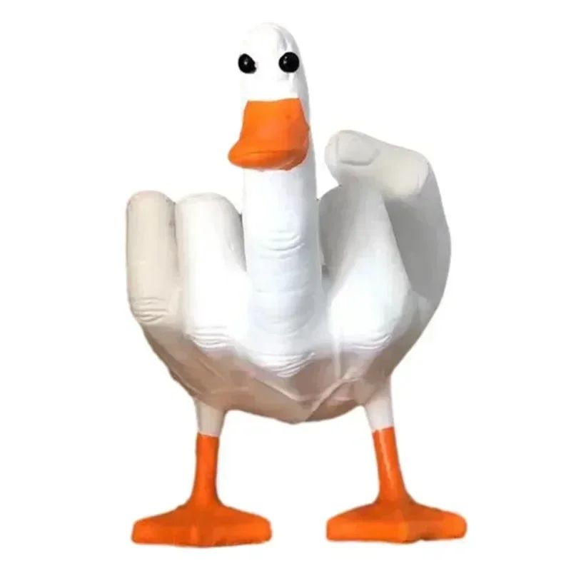 Funny Middle Finger Duck Statue