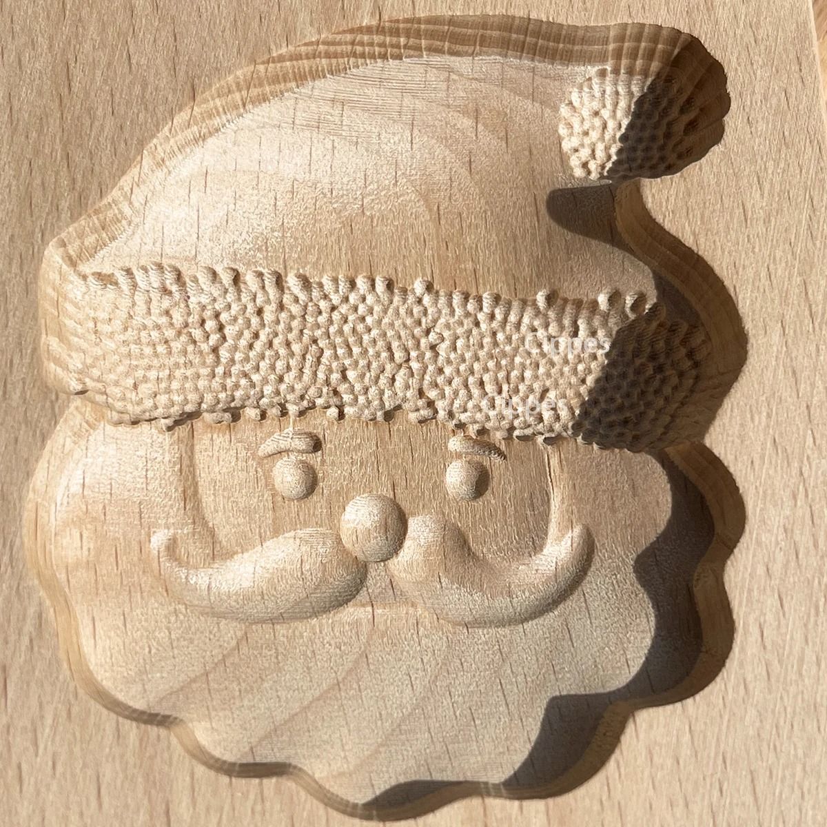Christmas 3D Engraved Wooden Cookie Mold