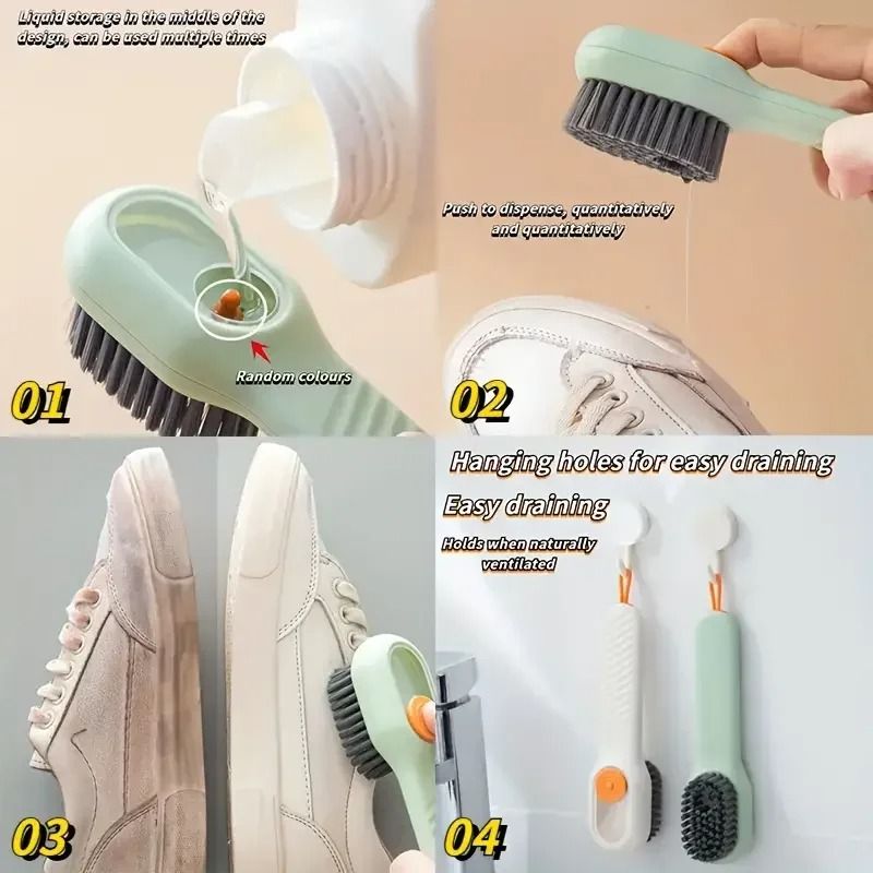 Multi Function Shoe Cleaning Brush Soft Bristle Hand Pressure Spot Scrub Brush