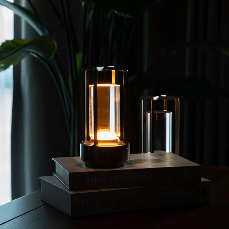 Elegant Rechargeable Touch Table Lamp – Aluminum Alloy Body with Crystal Diffuser, Portable Ambient Desk Light