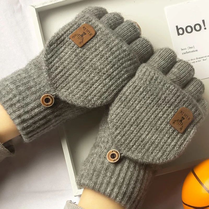 Knitted Fingerless Touch Screen Gloves