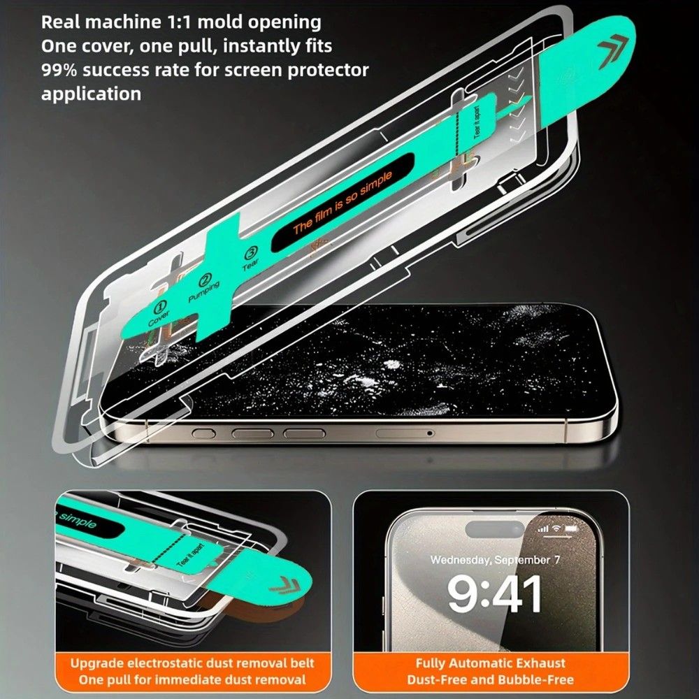 NNBILI Matte Screen Protector 3 Pack Oleophobic Anti Glare Tempered Glass for iPhone