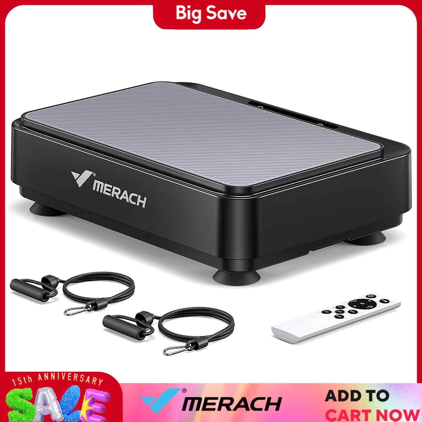 Merach Vibration Plate Exercise Machine for Lymph Drainage Pain Relief Weight Loss