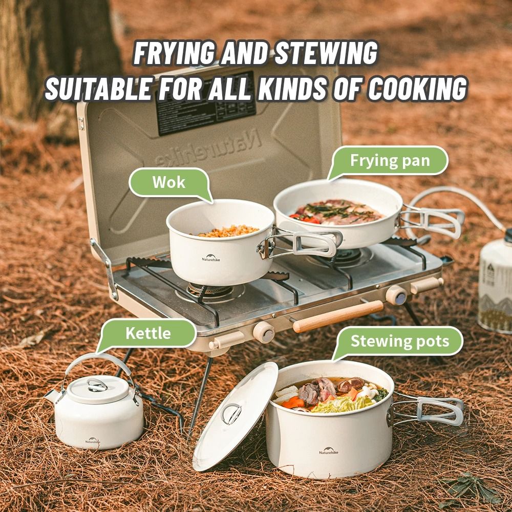 Ceramic Non-Stick Lightweight Camping Cookware Set