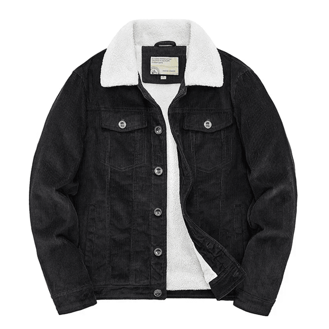 Mens Casual Cotton Jacket Autumn Winter Lapel Coat