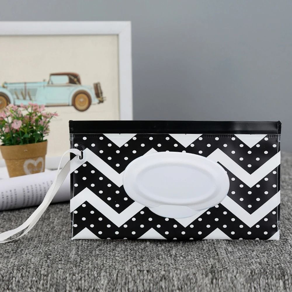 Portable Wet Wipes Pouch With Flip Cover Travel Tissue Holder Bag