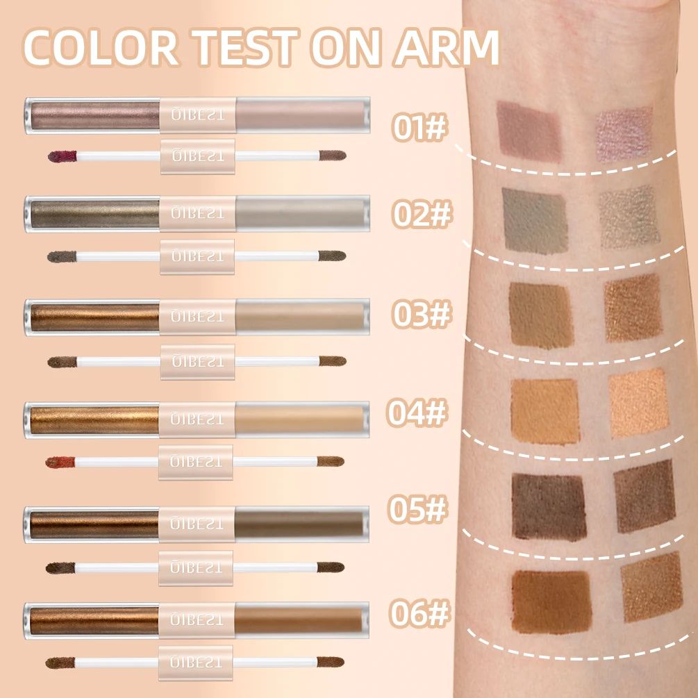 2 In 1 Eyeshadow Stick Matte and Shimmer Waterproof Eye Shadow Pen