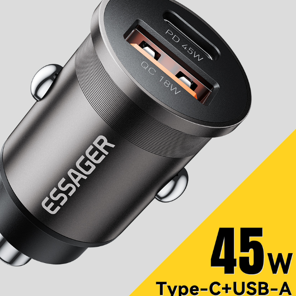 USB Type C Mini Car Charger Mobile Phone Charger for iPhone Samsung Huawei Xiaomi iPad