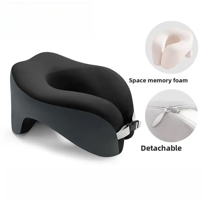 Memory Foam U-Shaped Travel Neck Pillow with Cervical Support