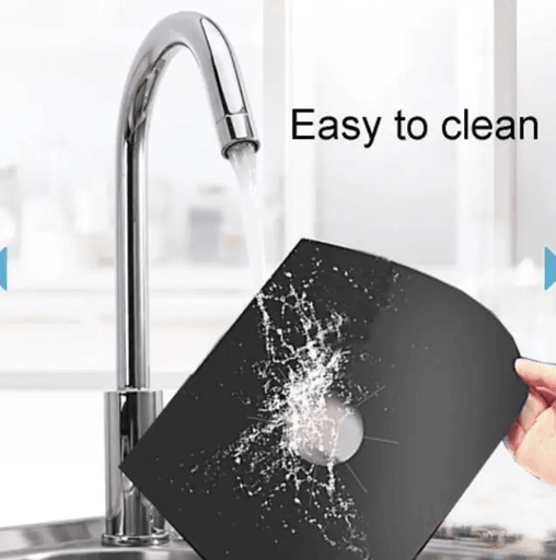 CleanGuard Reusable Stove Protector Set – 4-Piece Non-Stick Gas Burner Covers for Easy Kitchen Cleaning