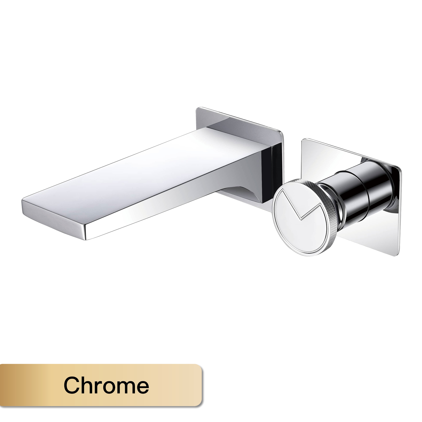 Wall Mounted Bathroom Faucet Single Handle Brass Chrome Basin Tap