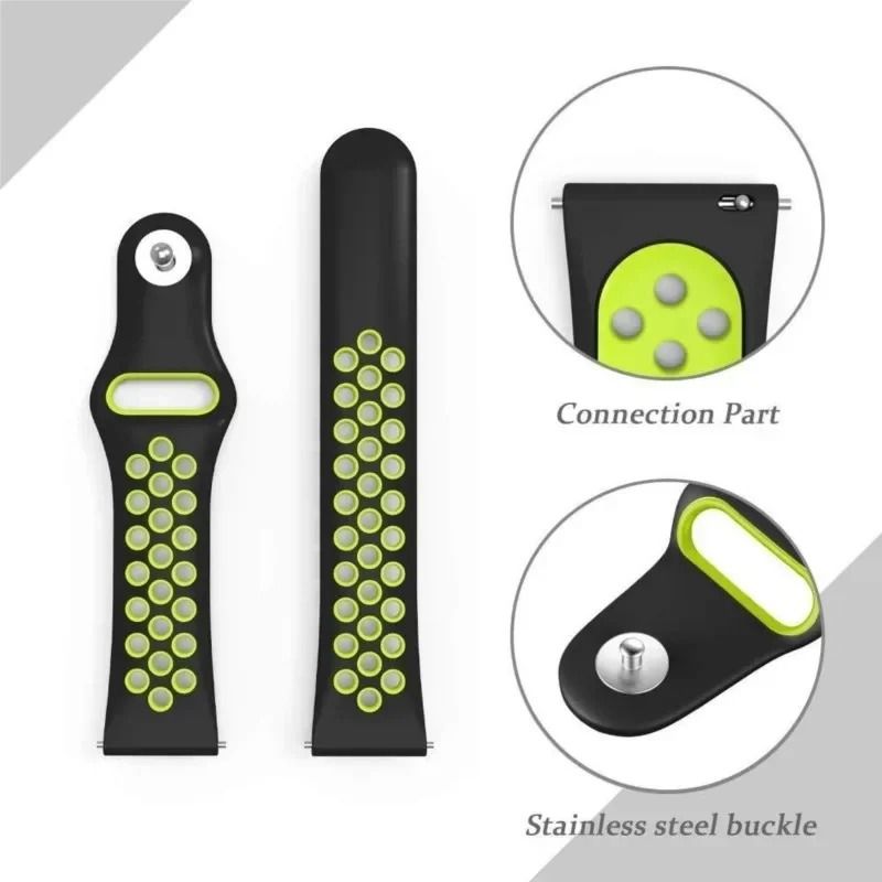 Silicone Sport Watch Band 20mm 22mm for Amazfit GTS GTR Bip Series
