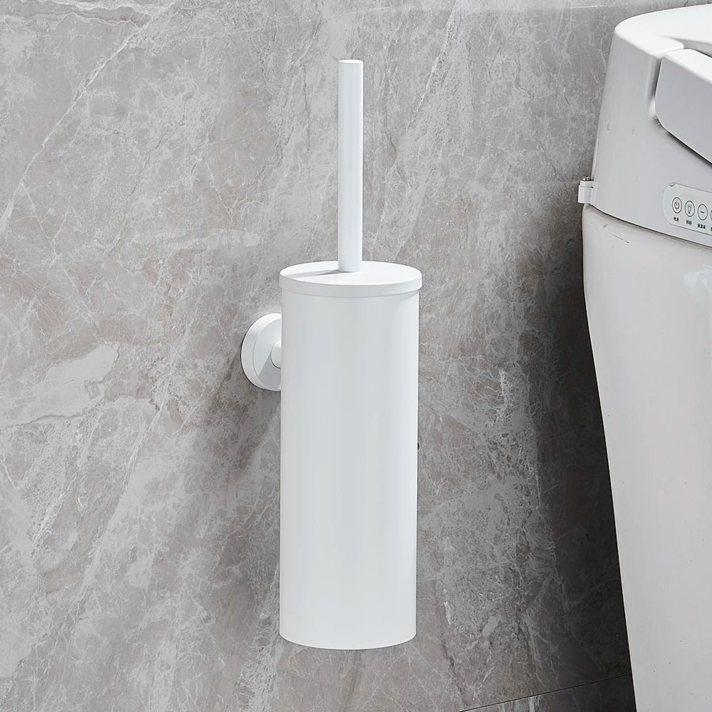 Stainless Steel Wall-Mounted Toilet Brush Set