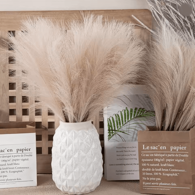 Fluffy Pampas Grass Stems for Boho Home and Event Decor