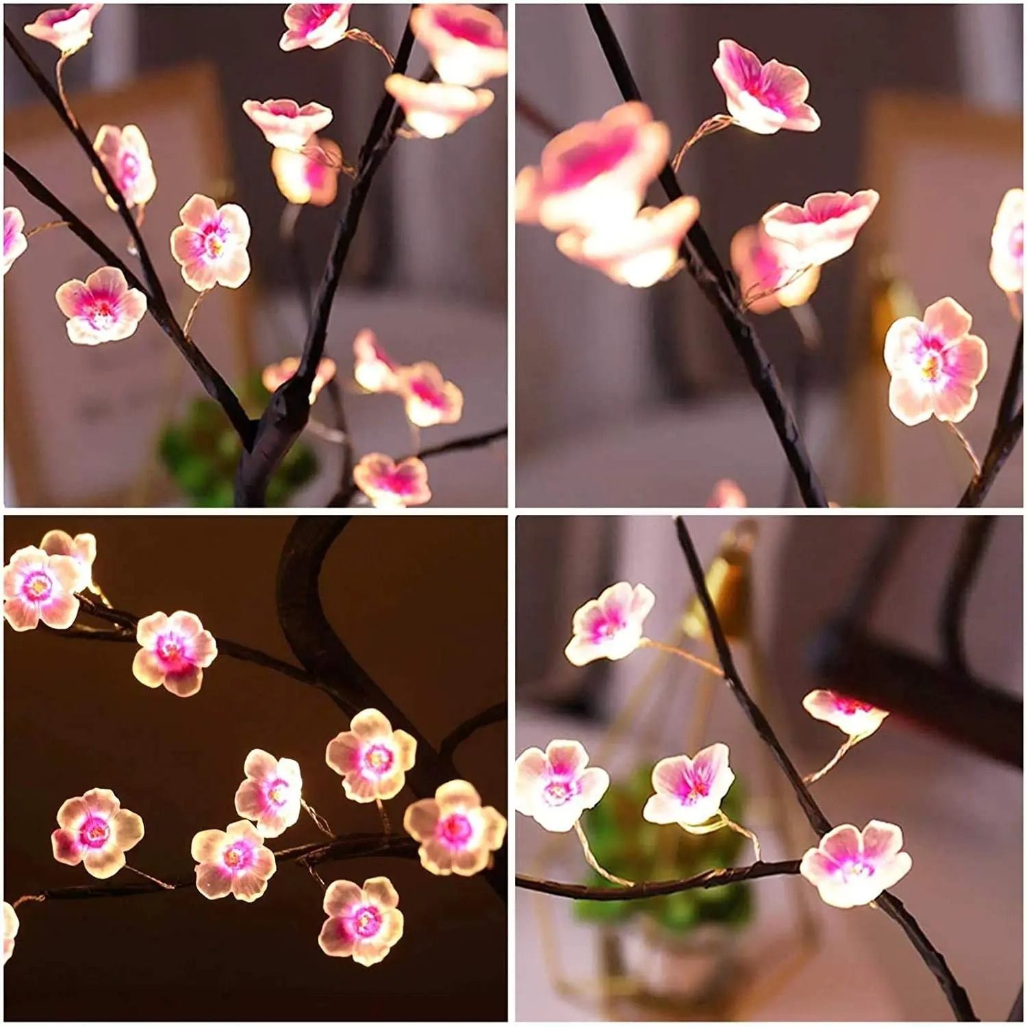Artificial Bonsai Desktop Tree Lamp – USB/Battery Powered LED Night Light