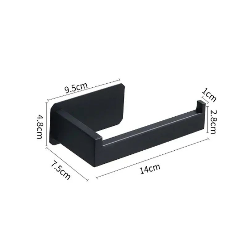 Black Stainless Steel Toilet Paper Holder
