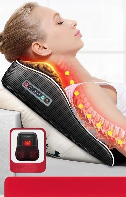 Electric Shiatsu Neck and Back Massage Pillow with Heat