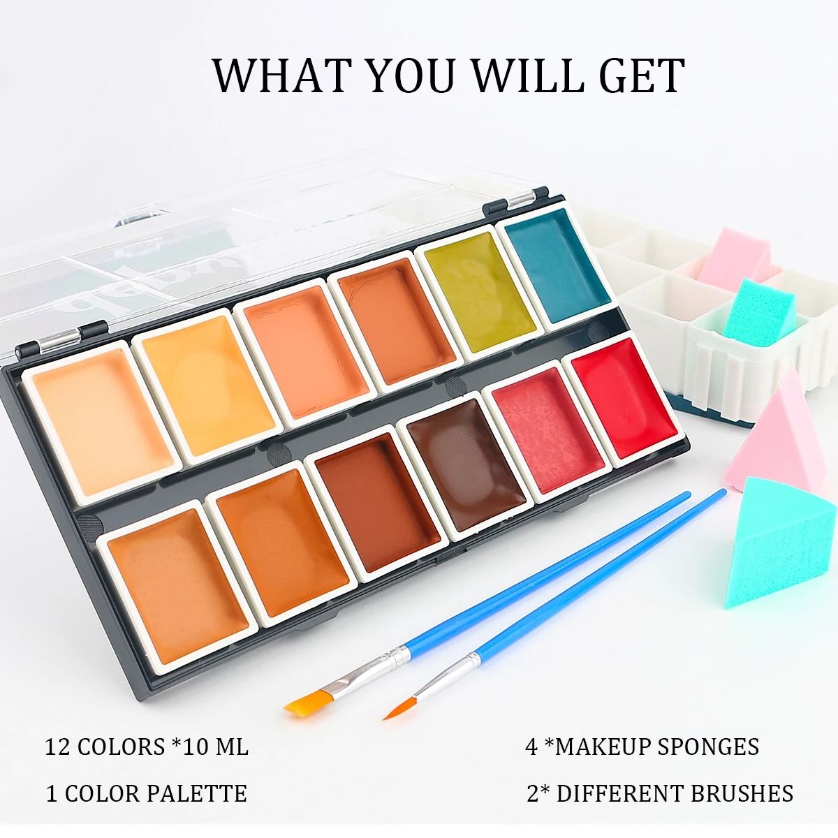 Alcohol-Activated SFX Palette – 12-Color Waterproof Artist Collection