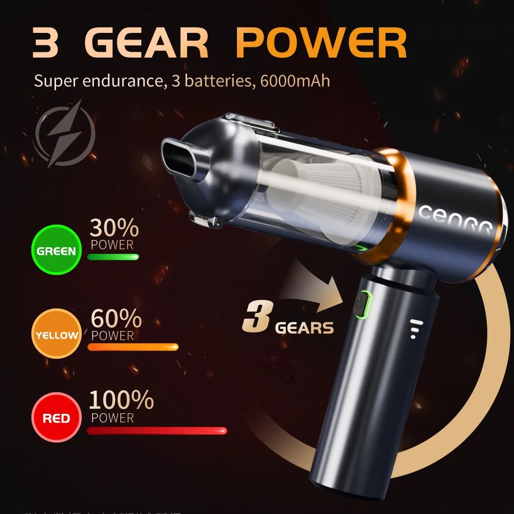 SwiftClean Pro Cordless Car Vacuum Cleaner – Portable High Power Handheld Vacuum