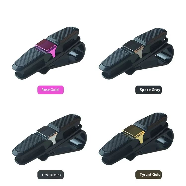 80-Degree Rotating Multi-Functional Car Eyeglass Storage Clip Holder for Easy Access