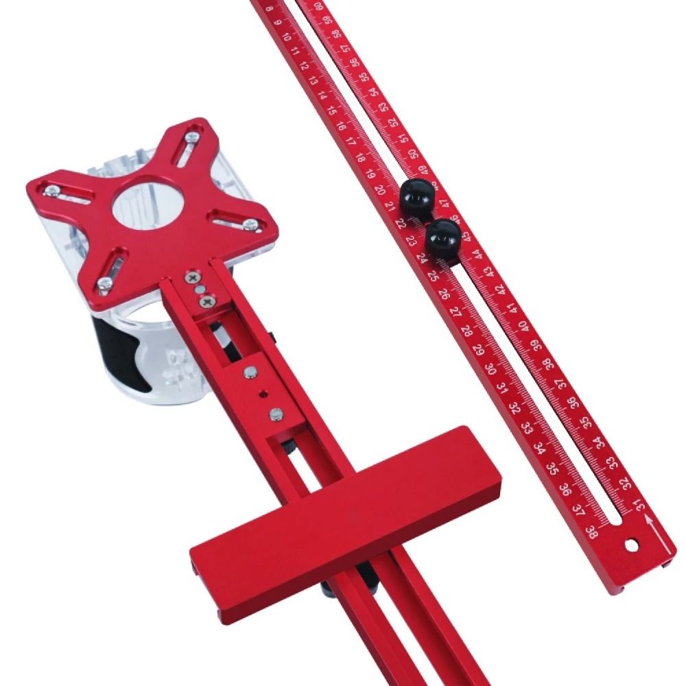Aluminum Router Circle Cutting Jig, 3-in-1 Router Milling Groove Bracket