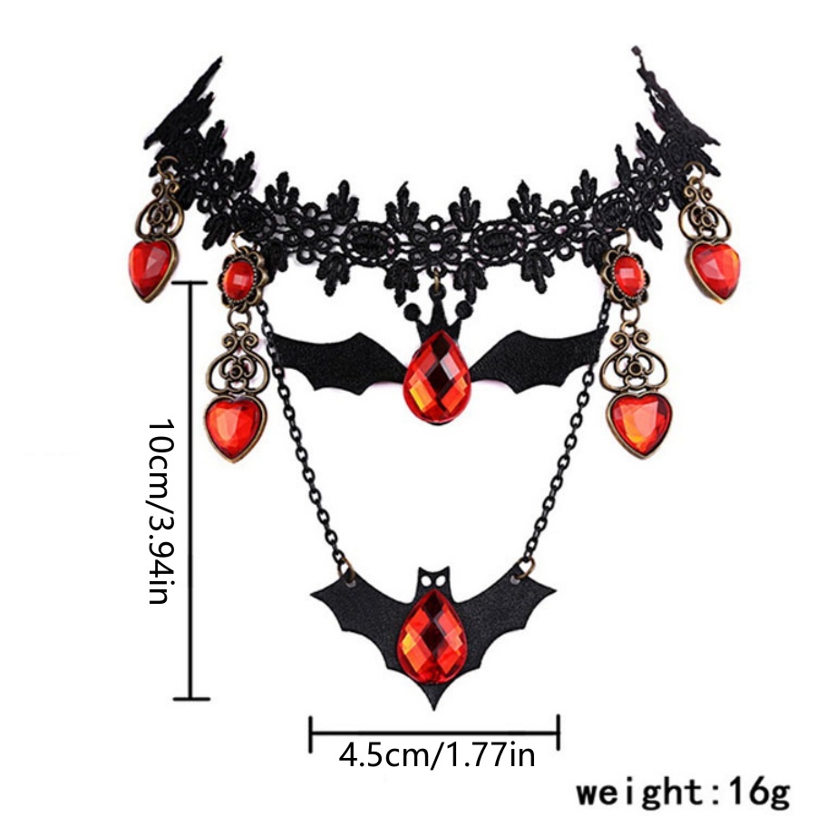 Halloween Necklace Gothic Pendant Party Costume Dress-Up Necklace Holiday Gift