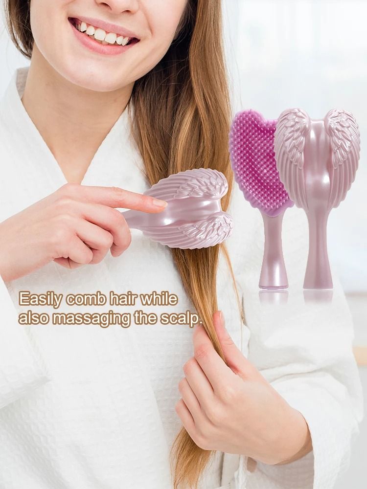 Mini Angel Detangling Hairbrush Anti Static Massage Comb for Women