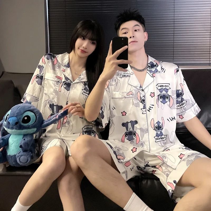 Silk Luxe Summer Couples Set – High-End Cooling Loungewear