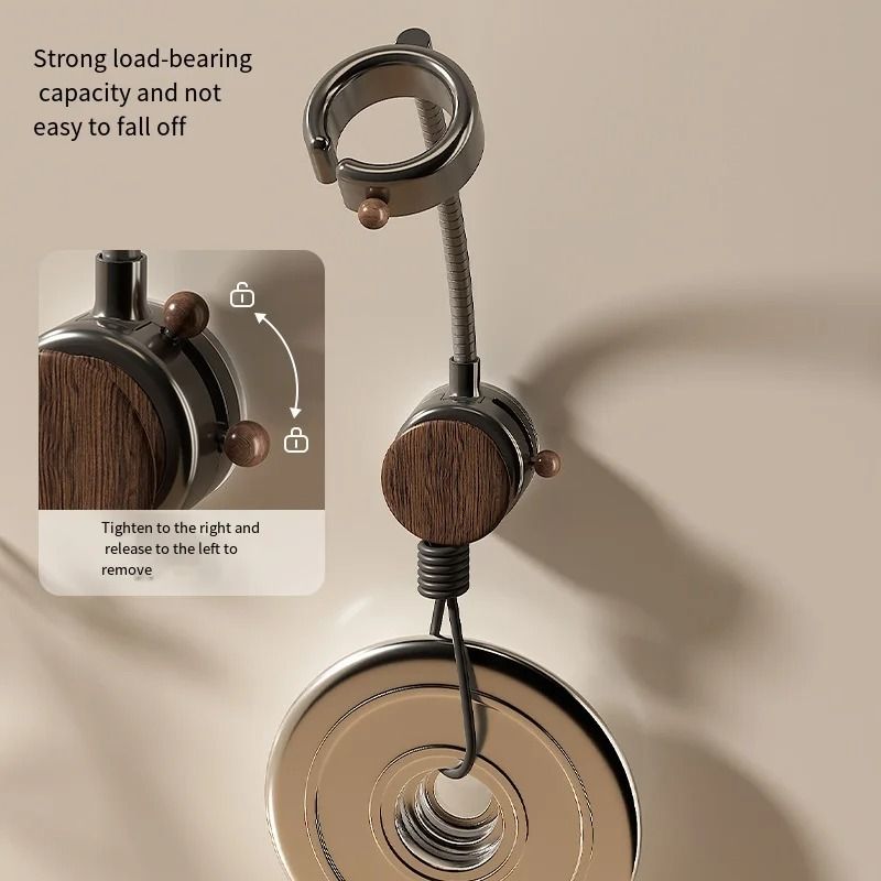 Rotatable Wall Mounted Hair Dryer Holder with Adjustable Arm
