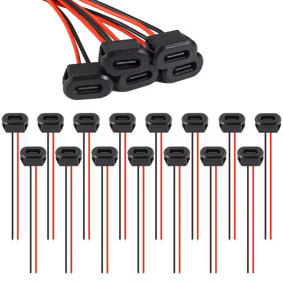 Waterproof Type-C Charging Socket with Card Buckle – 5/10/20 Pcs
