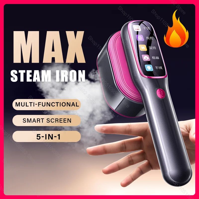 Portable Handheld Garment Steamer & Mini Clothes Steamer – Fast-Heat Travel Steam Iron for Wrinkle-Free Clothing