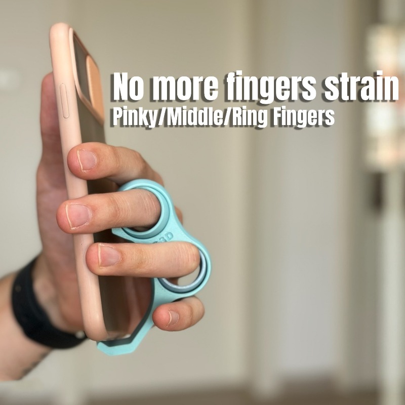 Ergonomic phone grip holder with Finger Stand for Secure One Hand Use