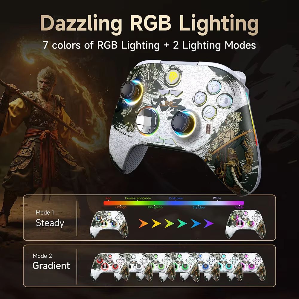 EasySMX X15 Wireless Gaming Controller – Bluetooth Gamepad with RGB, Hall Effect Joysticks & Multi-Platform Compatibilit