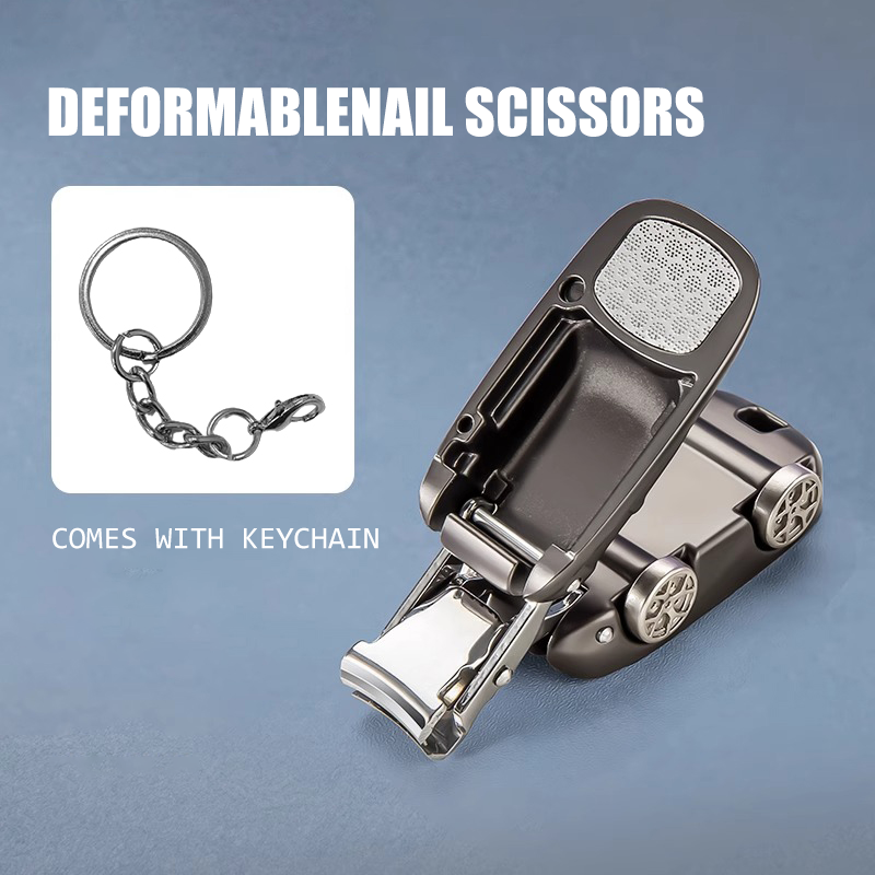 Folding Car Model Mini Nail Clippers with Keychain, Rust-Proof & Durable Gift Idea