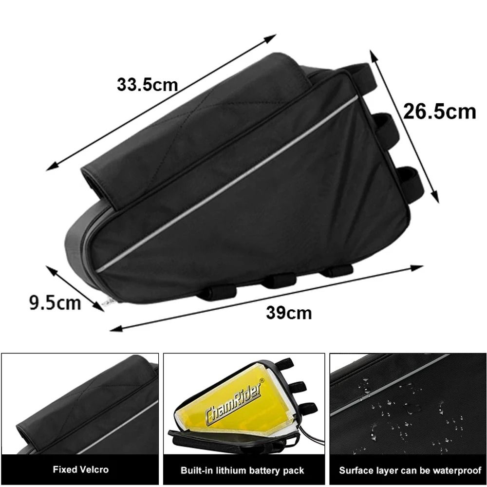 Triangle EBike Battery Frame Bag for 36V 48V 60V 72V Systems
