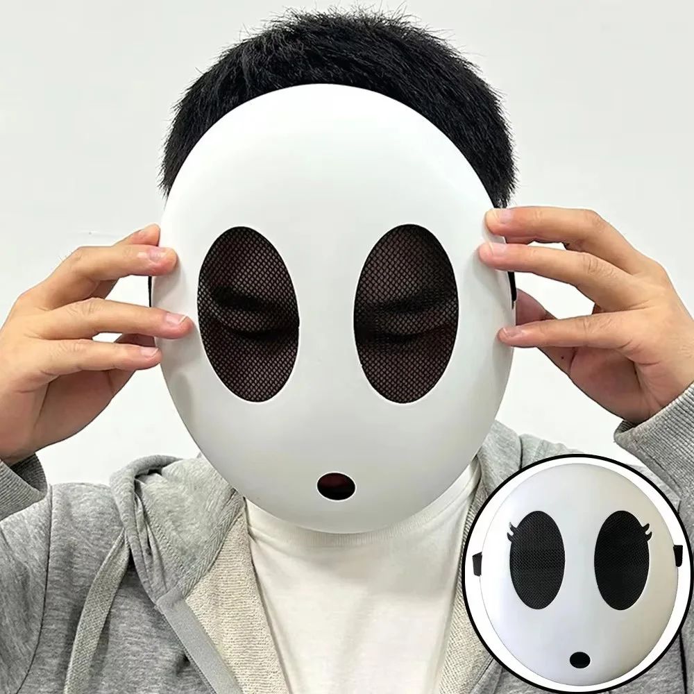 Shy Guy Cosplay Mask Funny Cartoon Costume Party Mask