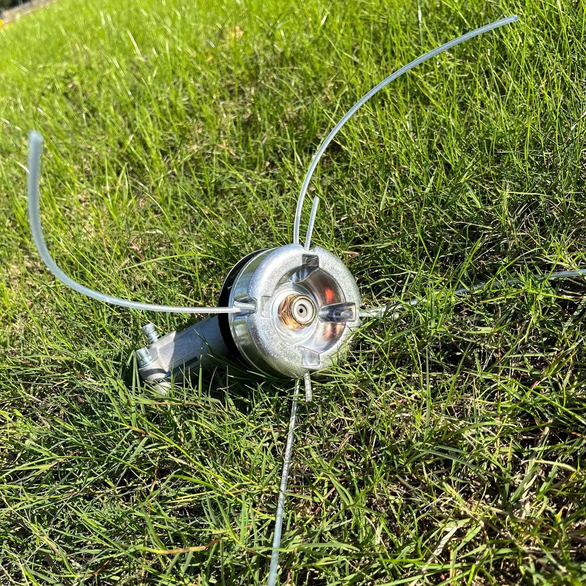 Universal Aluminum Alloy Lawn Mower Head Replacement with Nylon Steel Line