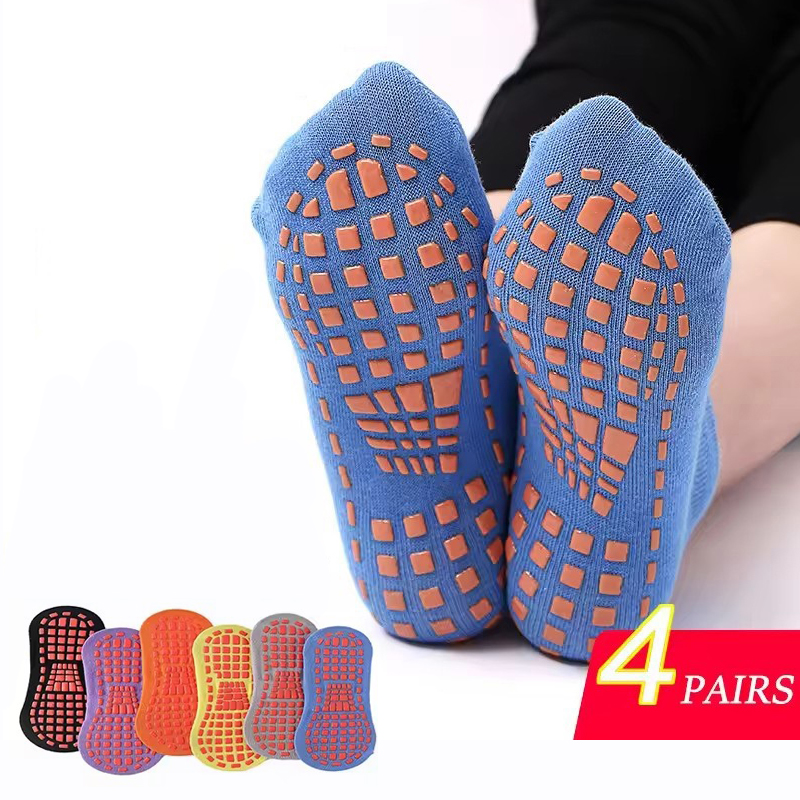 Non-Slip Wear Resistant Yoga Socks, Women's Comfortable Pilates Pure Cotton Silicone Massage Socks