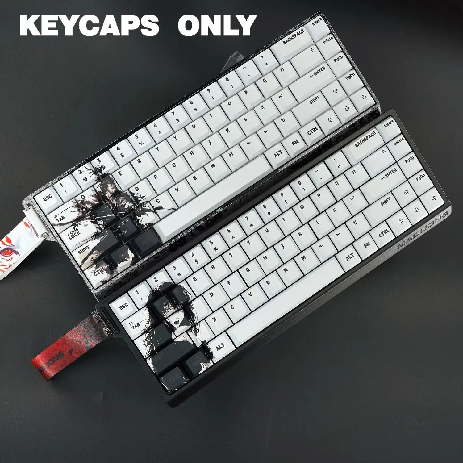 NPKC Cherry Profile Anime Keycap Set for 60 and 65 Percent Mechanical Keyboards with PBT Caps