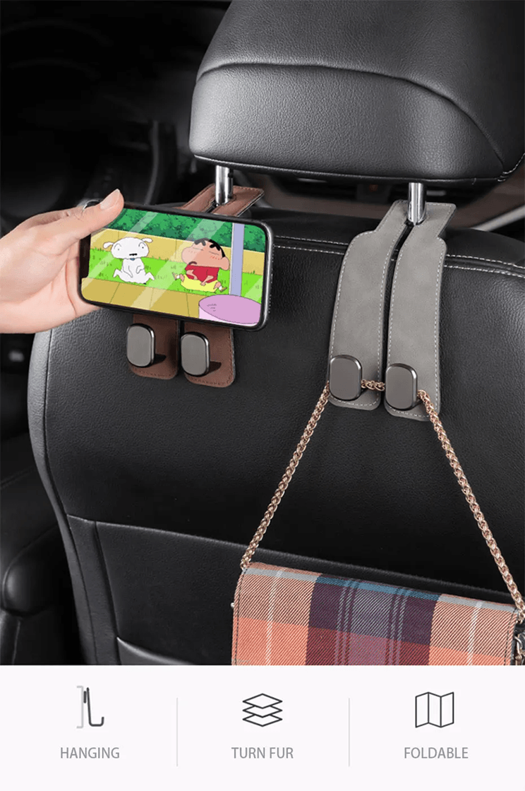 Soft Leather Car Seat Headrest Hook