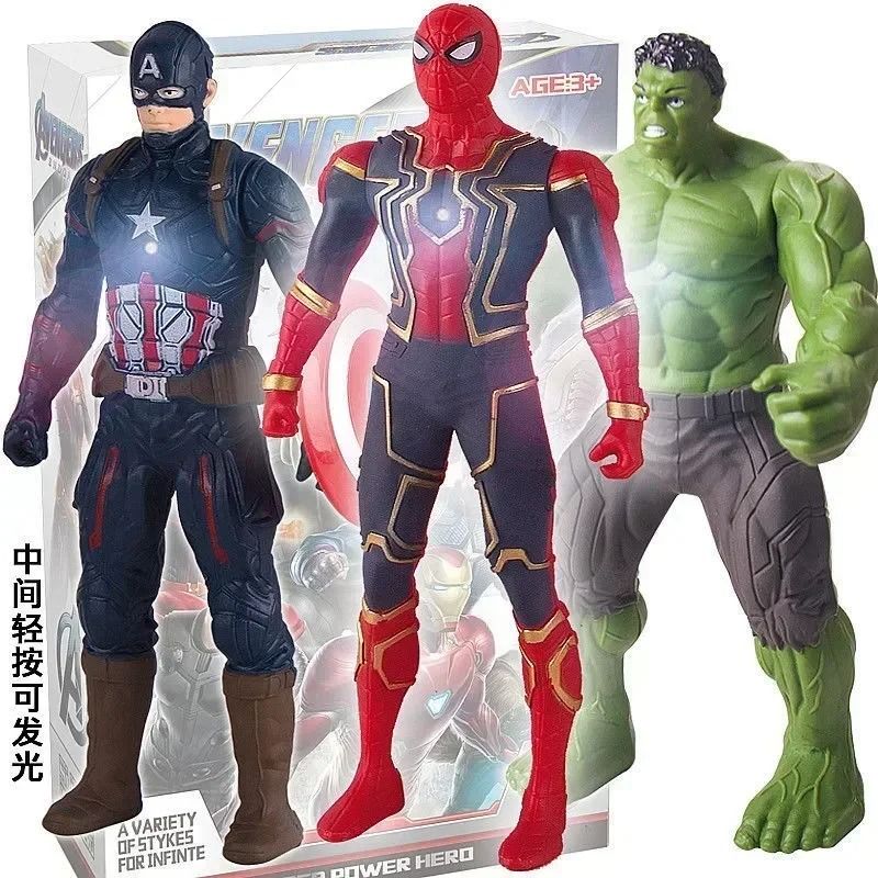 17cm Marvel Anime Figures Glow Doll Action Figure Hero Collection
