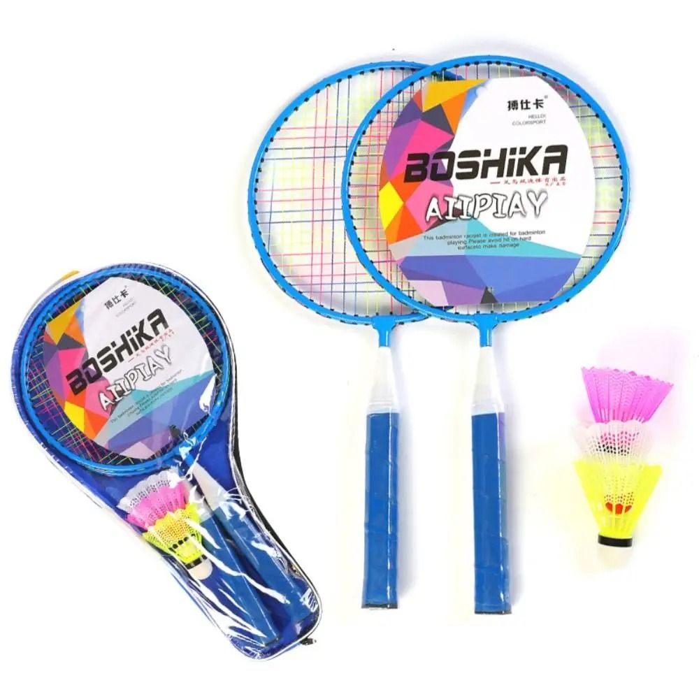 Childrens Lightweight Badminton Set – Iron Alloy Double Racquet Set – High-Yield Athletic Interaction Hub