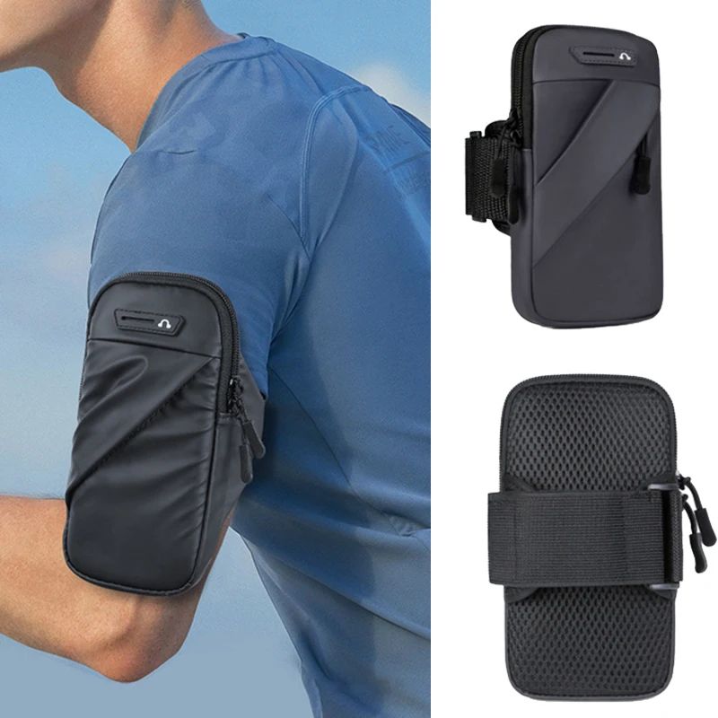 Waterproof Running Armband Phone Holder with Headphone Jack – Breathable Gym & Sports Arm Bag