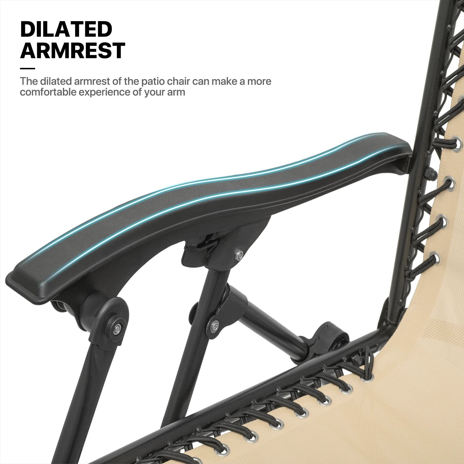 Foldable Zero Gravity Recliner Chair with Canopy & Tray for Beach & Outdoor Relaxation