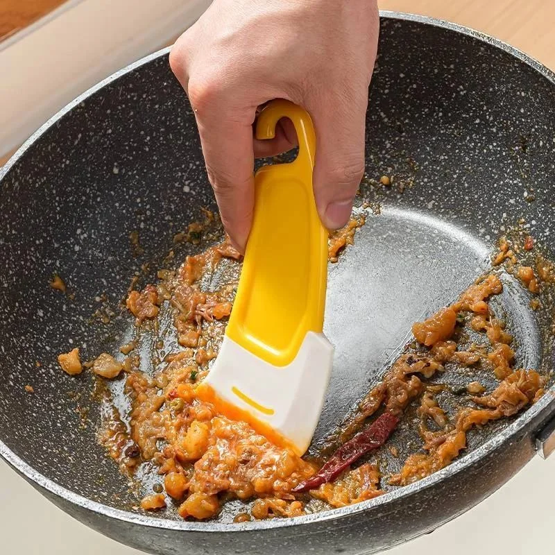 Soft Blade Kitchen Scraper and Cleaning Spatula for Dishes, Pots & Pans | Non-Scratch Scraper Tool for Cooking