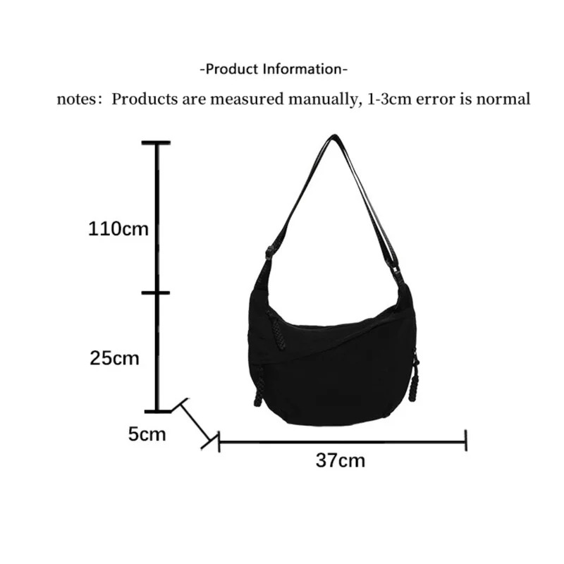 Solid Color Trendy Shoulder Bag, Daily Multifunctional Canvas Bag, Personalized Minimalist Dumpling Bag