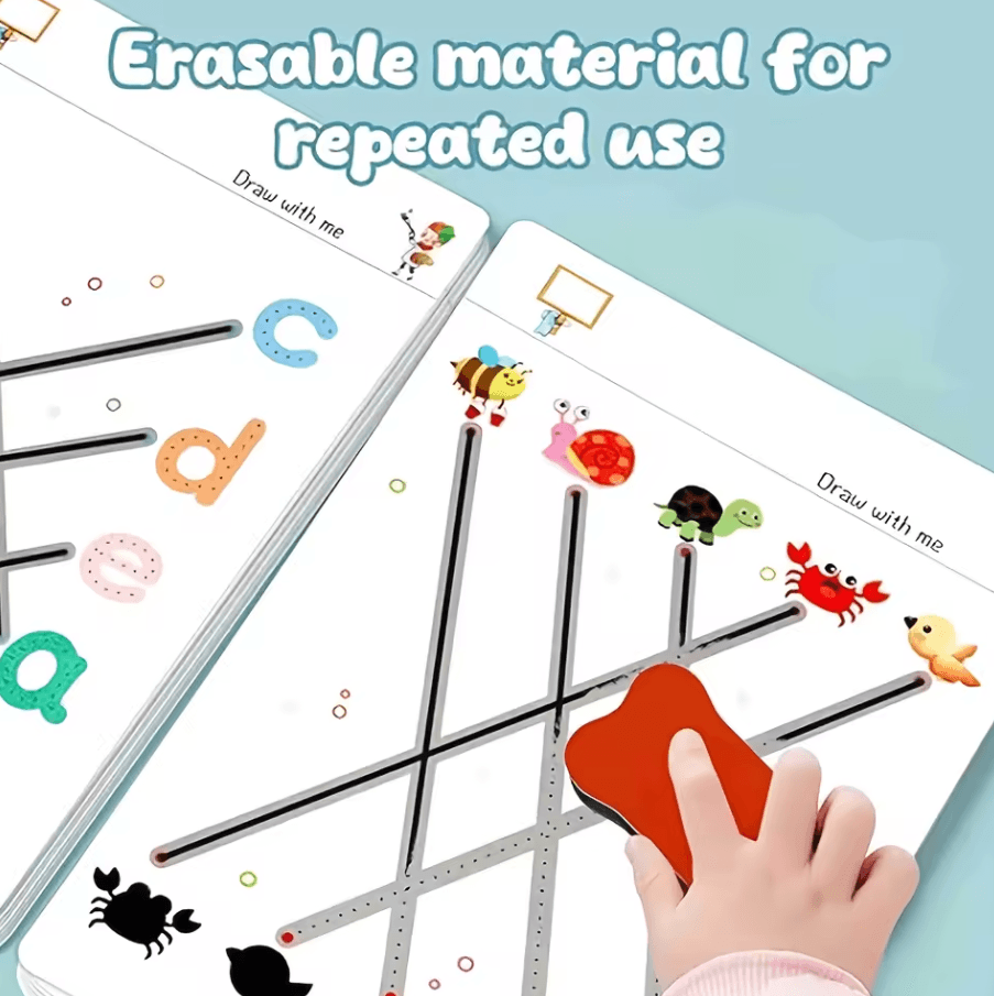 32-Page Reusable Magic Practice Notebook Set – Whole Brain & Pen Control Training