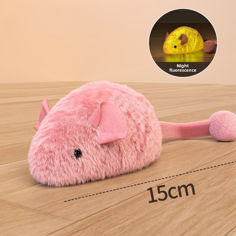 Self-Playing Interactive Plush Mouse, Cat Toys Simulation Mice, Chew Toy for Indoor Pet Cats Kitten Plush