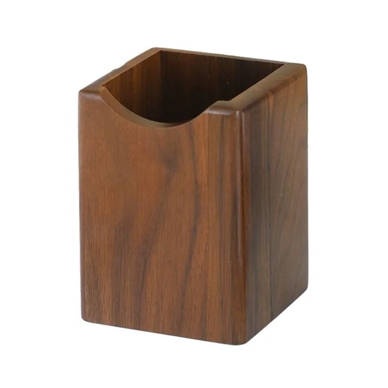 Natural Walnut Wooden Pen Holder Desk Pen Organizer for Office